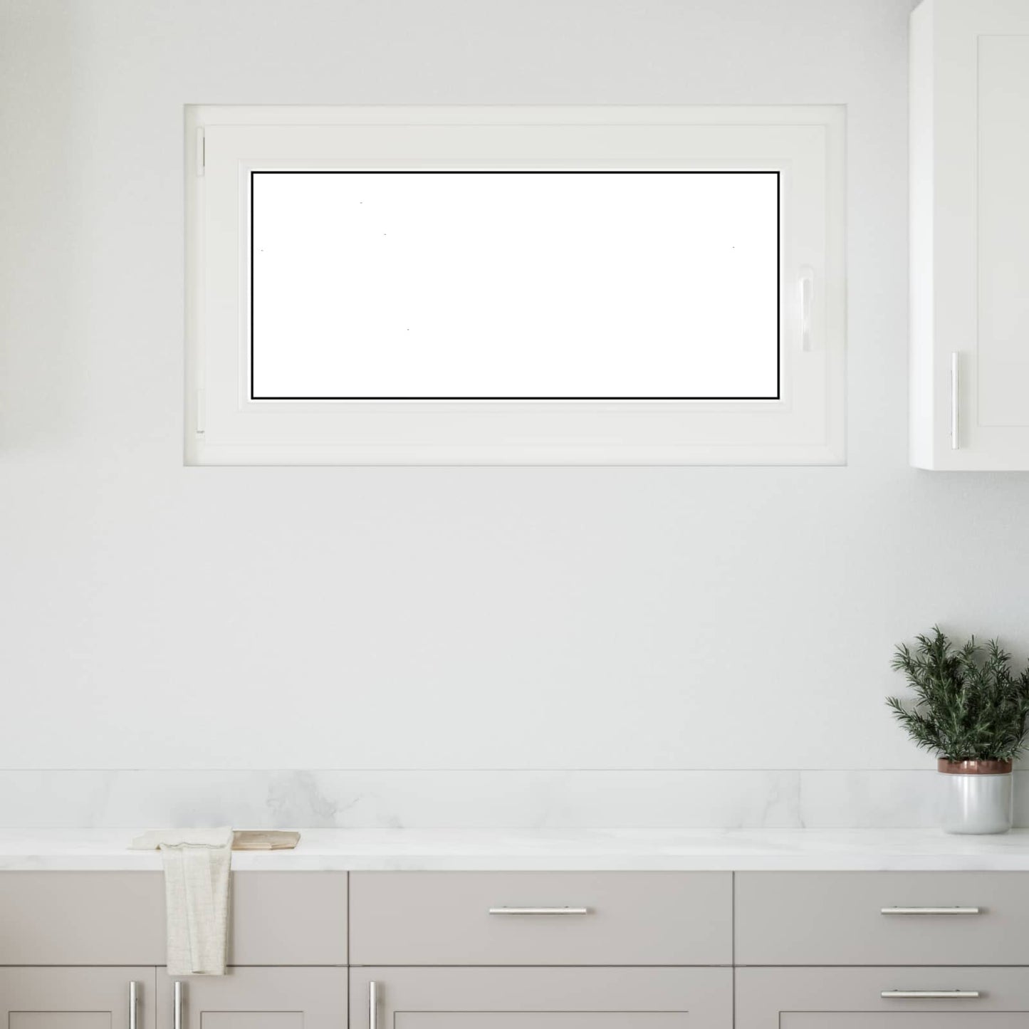Basement Window RISOR 110 x 50 cm PVC and Glass Anthracite