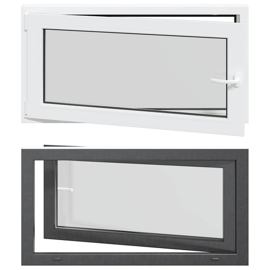 Tilt & Turn Basement Window RISOR 110 x 60 cm PVC and Glass