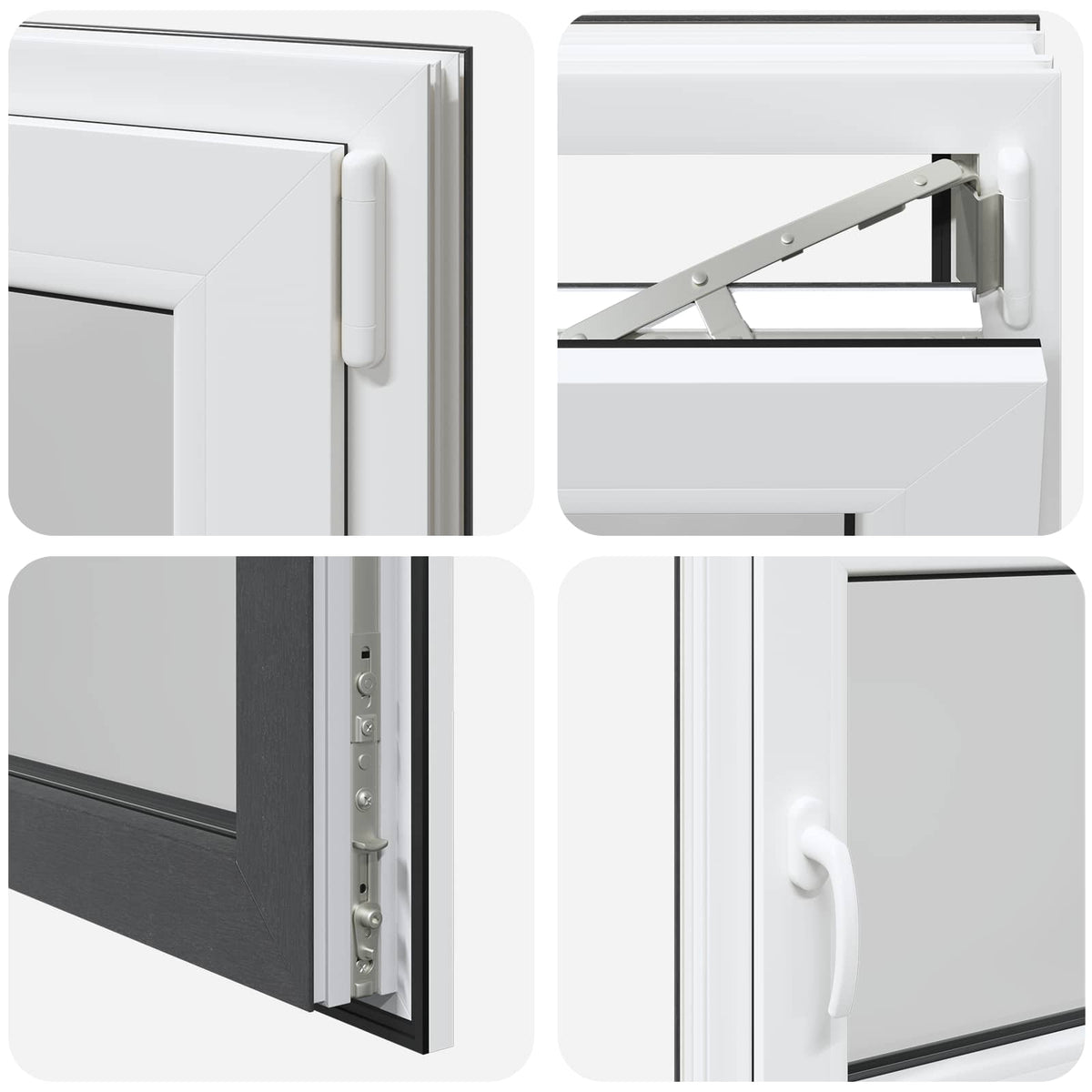Tilt & Turn Basement Window RISOR 110 x 70 cm PVC and Glass