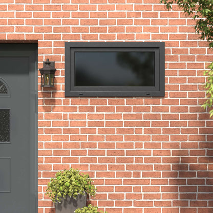 Basement Window RISOR 110 x 70 cm PVC and Glass Anthracite