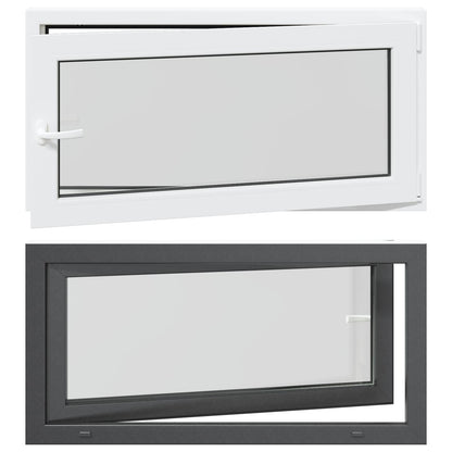 Basement Window RISOR 120 x 60 cm PVC and Glass Anthracite