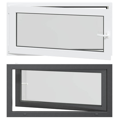 Basement Window RISOR 120 x 60 cm PVC and Glass Anthracite
