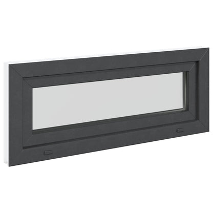 Basement Window RISOR 110 x 40 cm PVC and Glass Anthracite