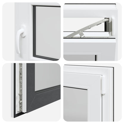 Basement Window RISOR 50 x 50 cm PVC and Glass Anthracite