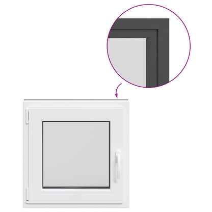 Basement Window RISOR 50 x 50 cm PVC and Glass Anthracite