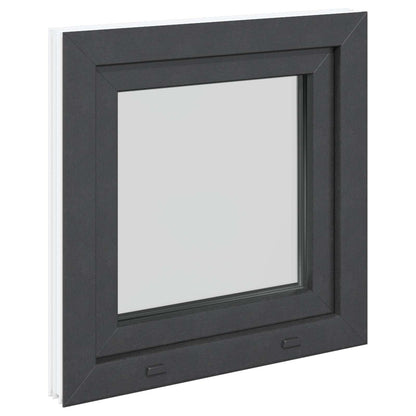 Basement Window RISOR 50 x 50 cm PVC and Glass Anthracite