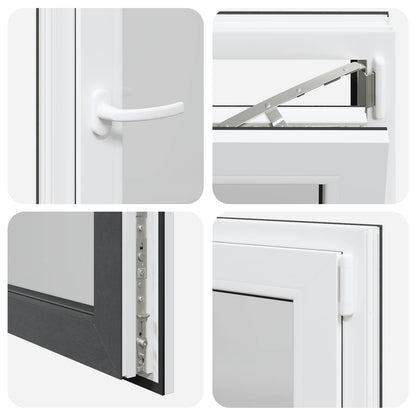 Tilt & Turn Basement Window RISOR 50 x 75 cm PVC and Glass