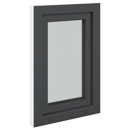 Basement Window RISOR 50 x 75 cm PVC and Glass Anthracite