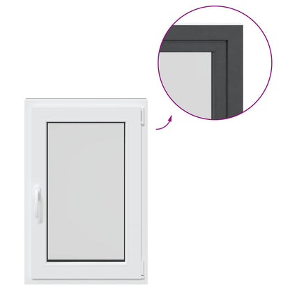 Basement Window RISOR 60 x 80 cm PVC and Glass Anthracite