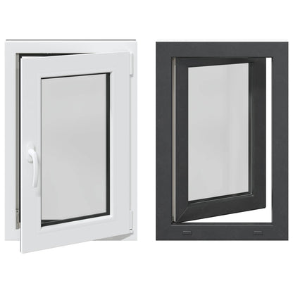 Basement Window RISOR 60 x 80 cm PVC and Glass Anthracite
