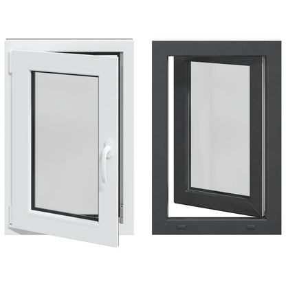 Basement Window RISOR 60 x 100 cm PVC and Glass Anthracite