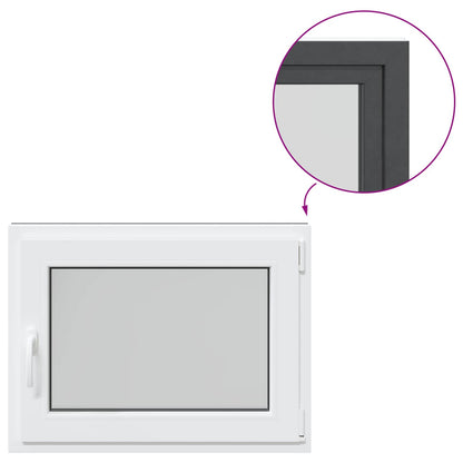 Tilt & Turn Basement Window RISOR 60 x 100 cm PVC and Glass