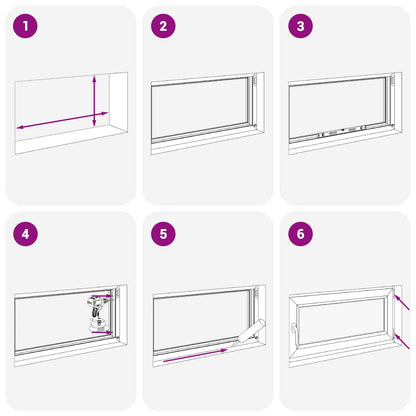 Tilt & Turn Basement Window RISOR 60 x 100 cm PVC and Glass