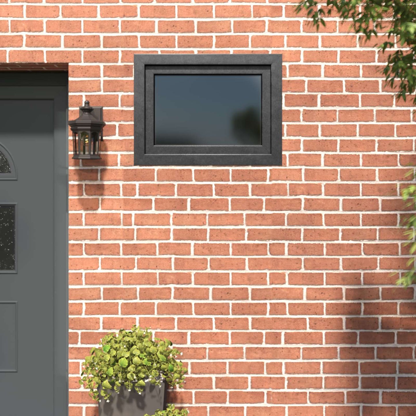 Basement Window RISOR 80 x 60 cm PVC and Glass Anthracite