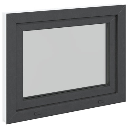 Basement Window RISOR 80 x 70 cm PVC and Glass Anthracite