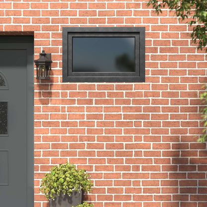 Basement Window RISOR 80 x 70 cm PVC and Glass Anthracite