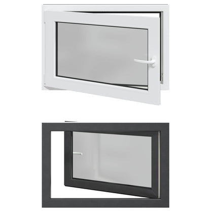 Basement Window RISOR 90 x 60 cm PVC and Glass Anthracite