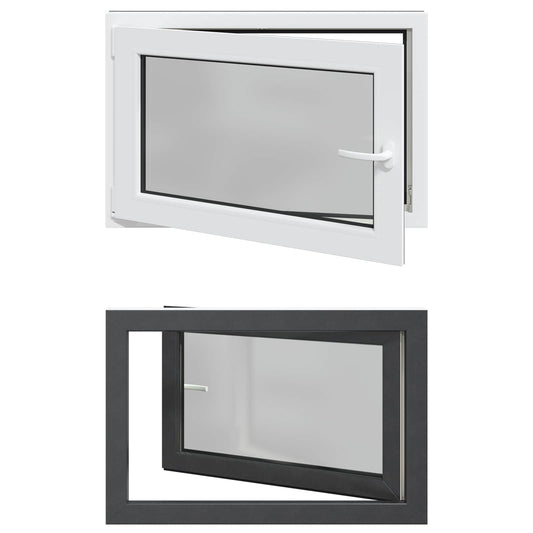 Tilt & Turn Basement Window RISOR 90 x 60 cm PVC and Glass