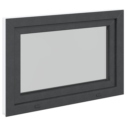 Basement Window RISOR 90 x 60 cm PVC and Glass Anthracite