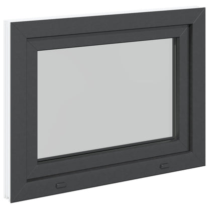 Basement Window RISOR 90 x 70 cm PVC and Glass Anthracite