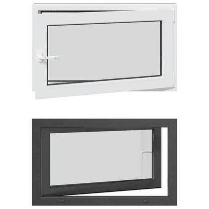 Basement Window RISOR 100 x 60 cm PVC and Glass Anthracite