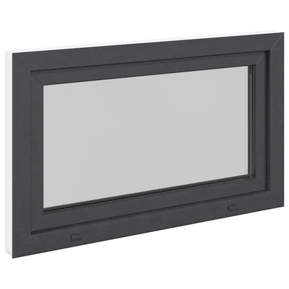 Basement Window RISOR 100 x 60 cm PVC and Glass Anthracite