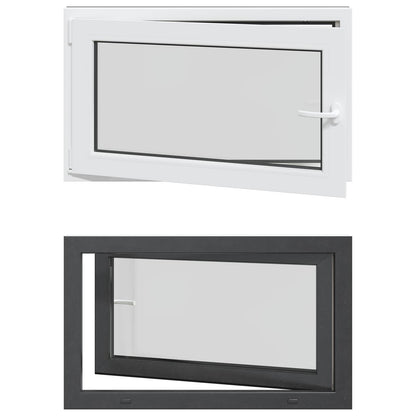Basement Window RISOR 100 x 60 cm PVC and Glass Anthracite