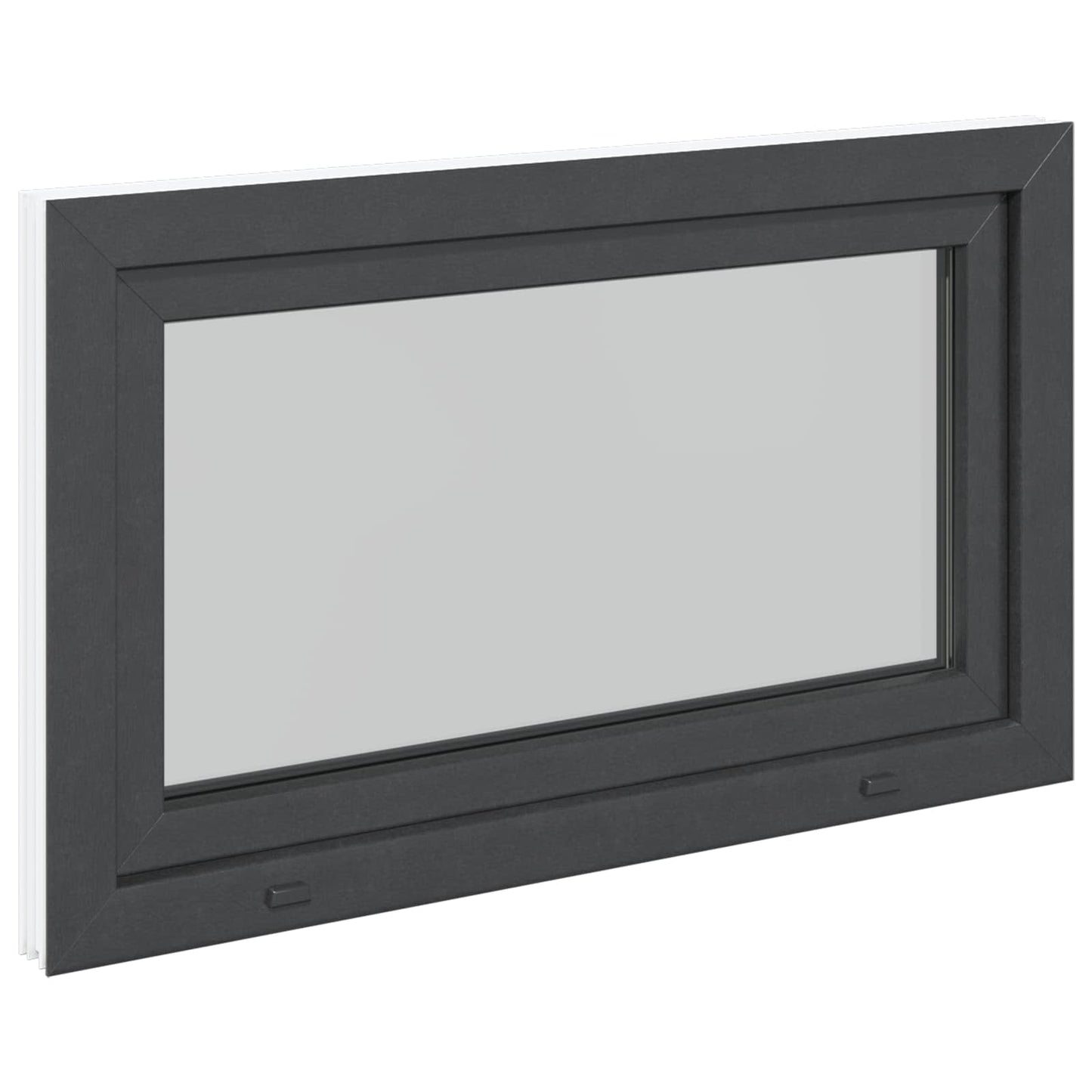 Basement Window RISOR 100 x 60 cm PVC and Glass Anthracite