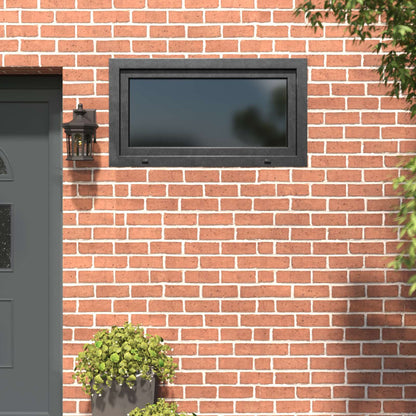 Basement Window RISOR 110 x 50 cm PVC and Glass Anthracite