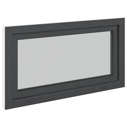 Basement Window RISOR 110 x 50 cm PVC and Glass Anthracite