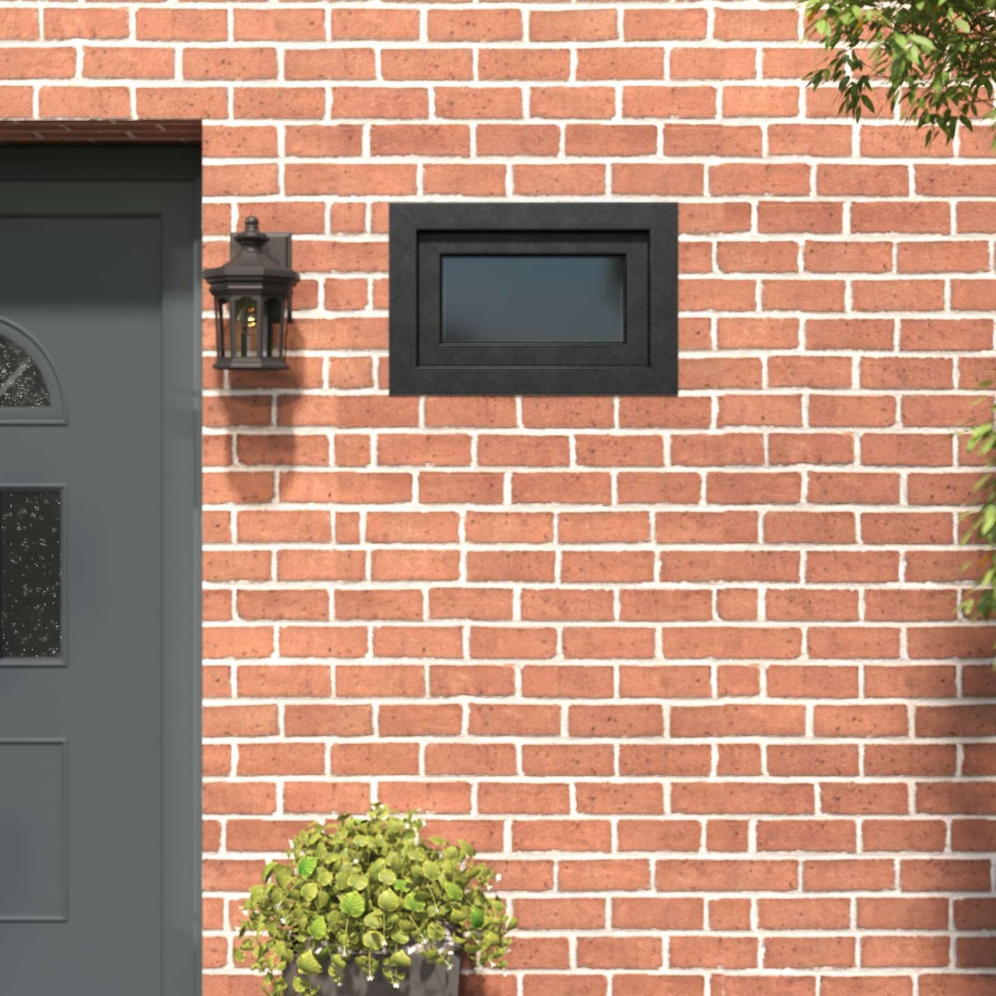Basement Window RISOR 60 x 40 cm PVC and Glass Anthracite