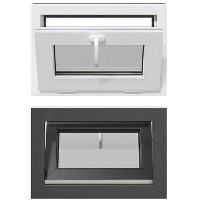 Basement Window RISOR 60 x 40 cm PVC and Glass Anthracite