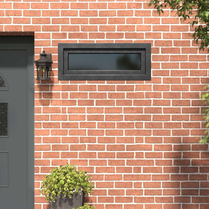 Basement Window RISOR 100 x 40 cm PVC and Glass Anthracite