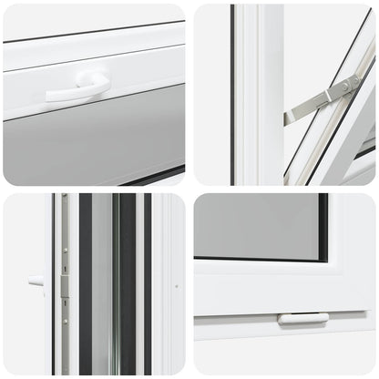 Basement Window RISOR 110 x 40 cm PVC and Glass Anthracite