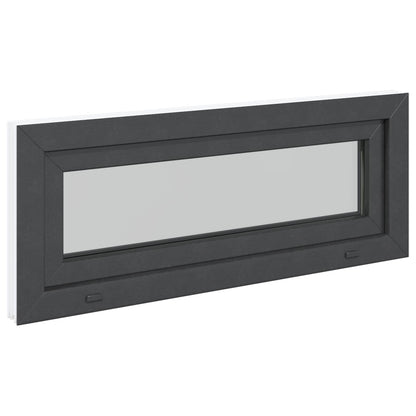 Basement Window RISOR 110 x 40 cm PVC and Glass Anthracite