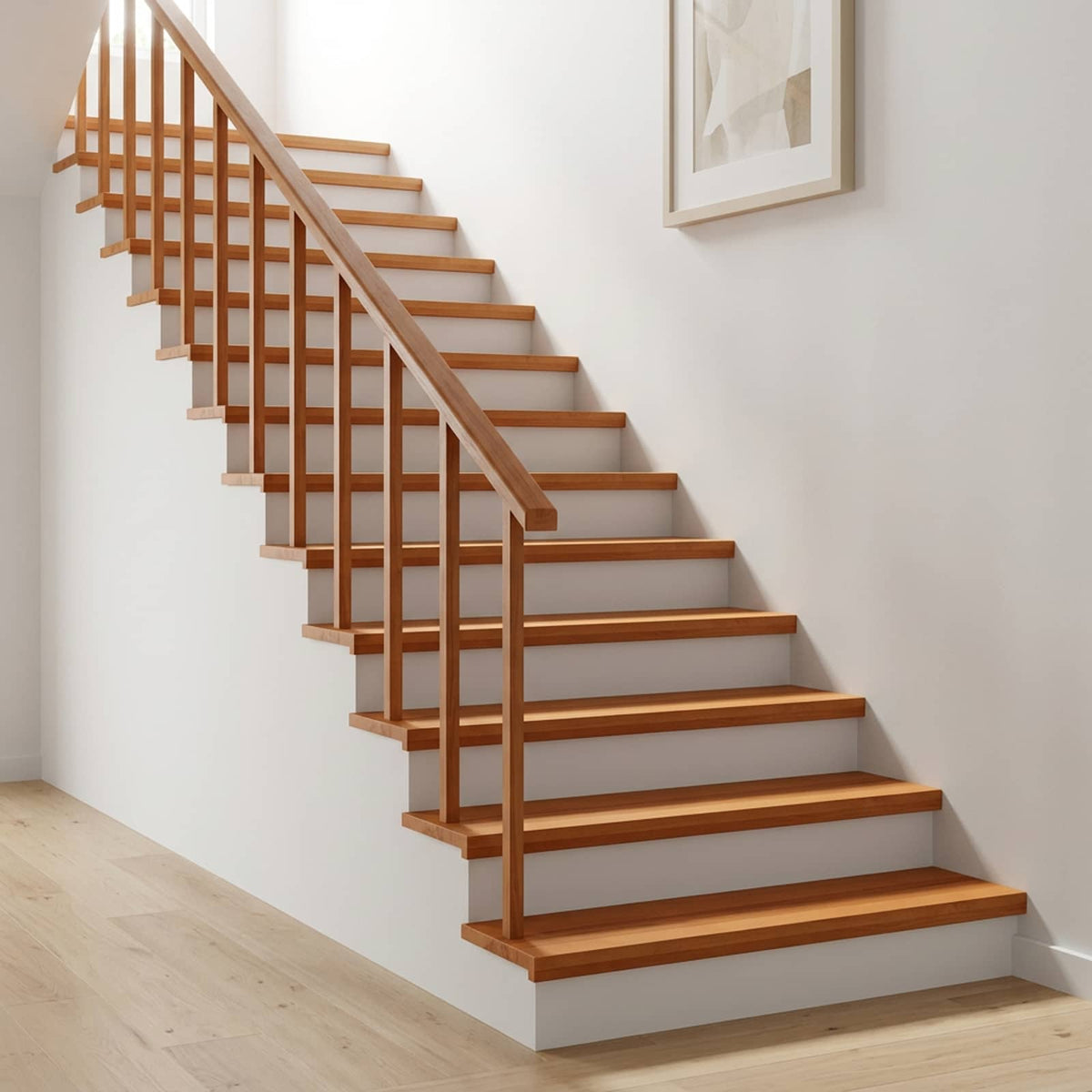 Stair Treads 8 pcs 110 x 25 x 2 cm Light Brown Solid Beech Wood