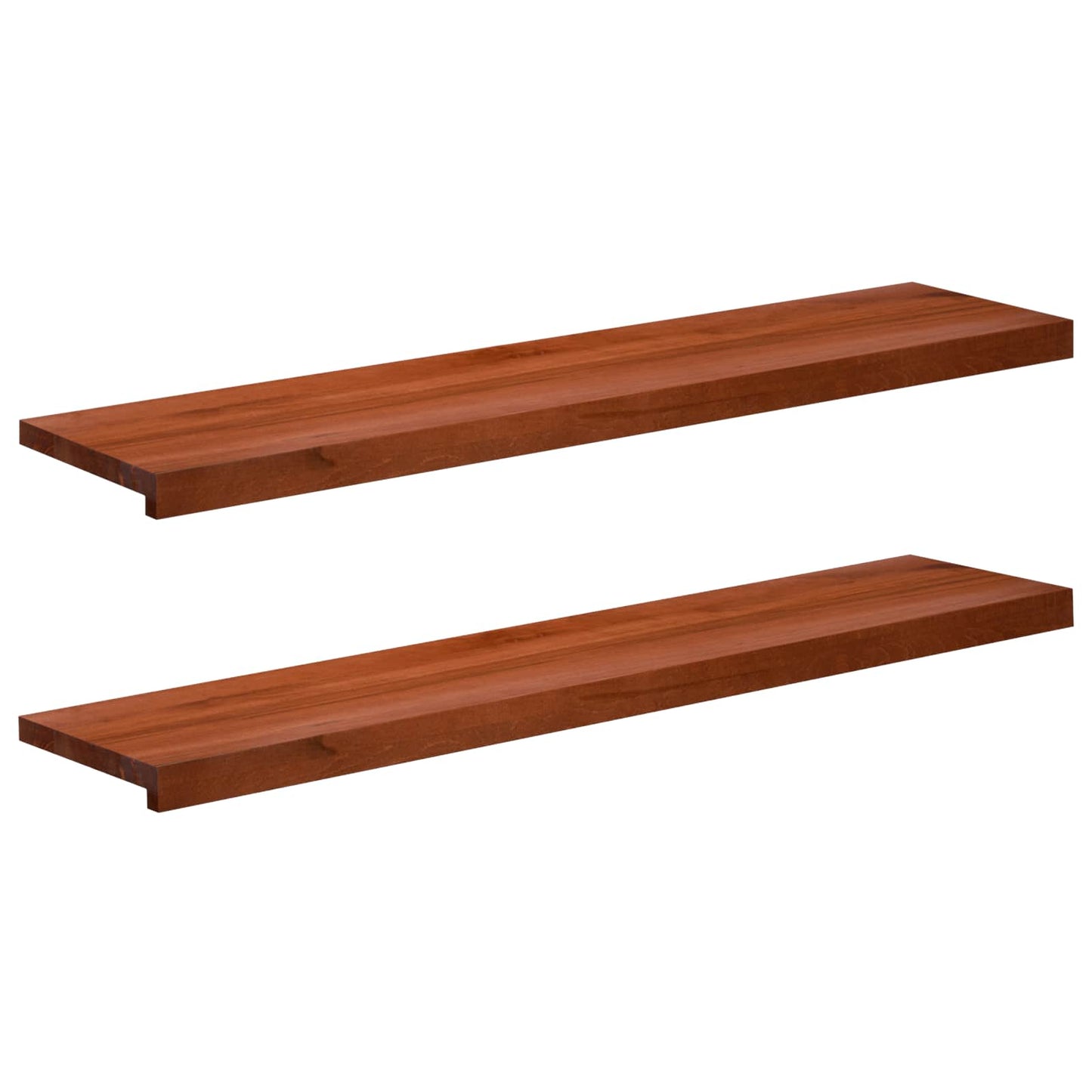 Stair Treads 2 pcs 120 x 25 x 2 cm Brown Solid Beech Wood