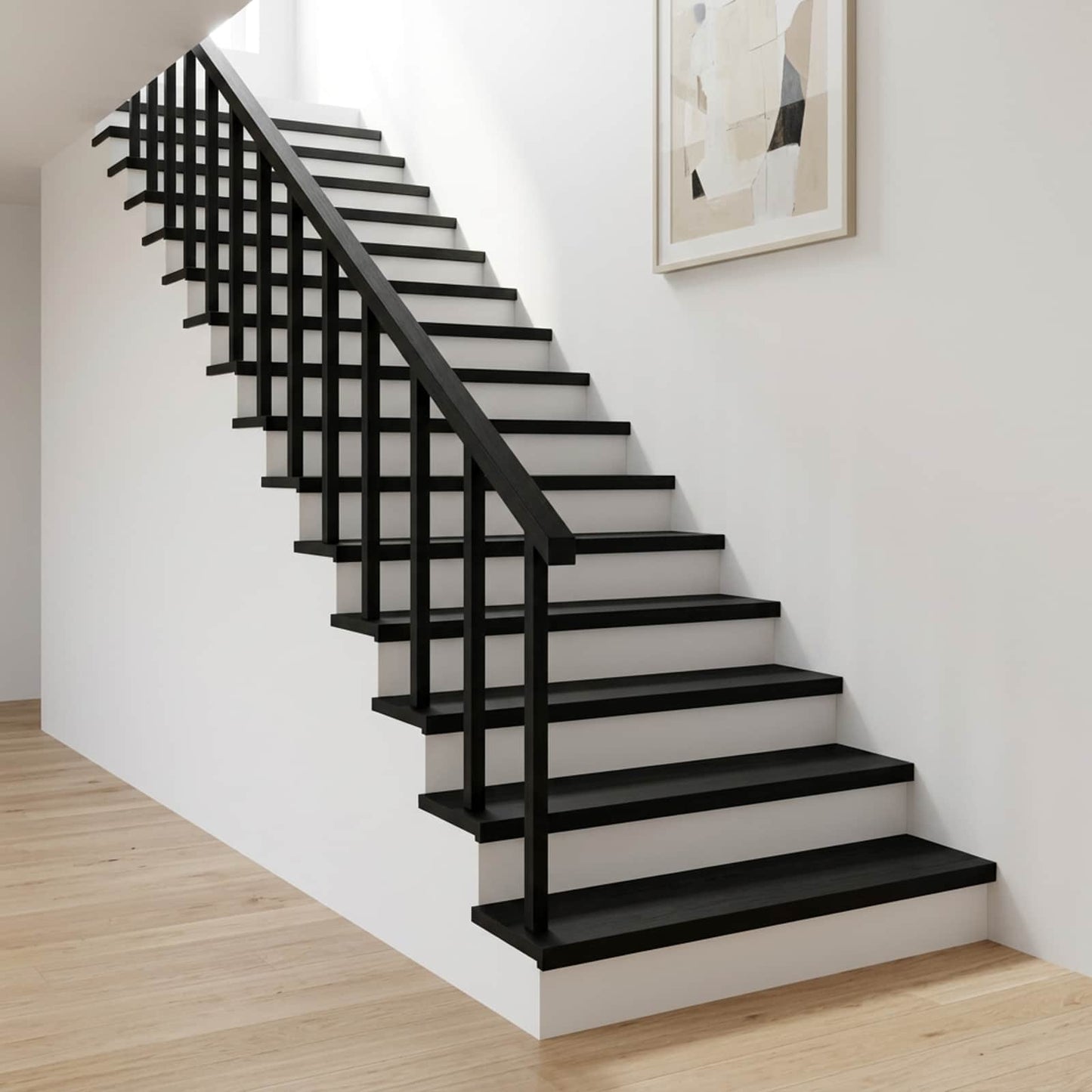Stair Treads 2 pcs 100 x 25 x 2 cm Black Solid Beech Wood