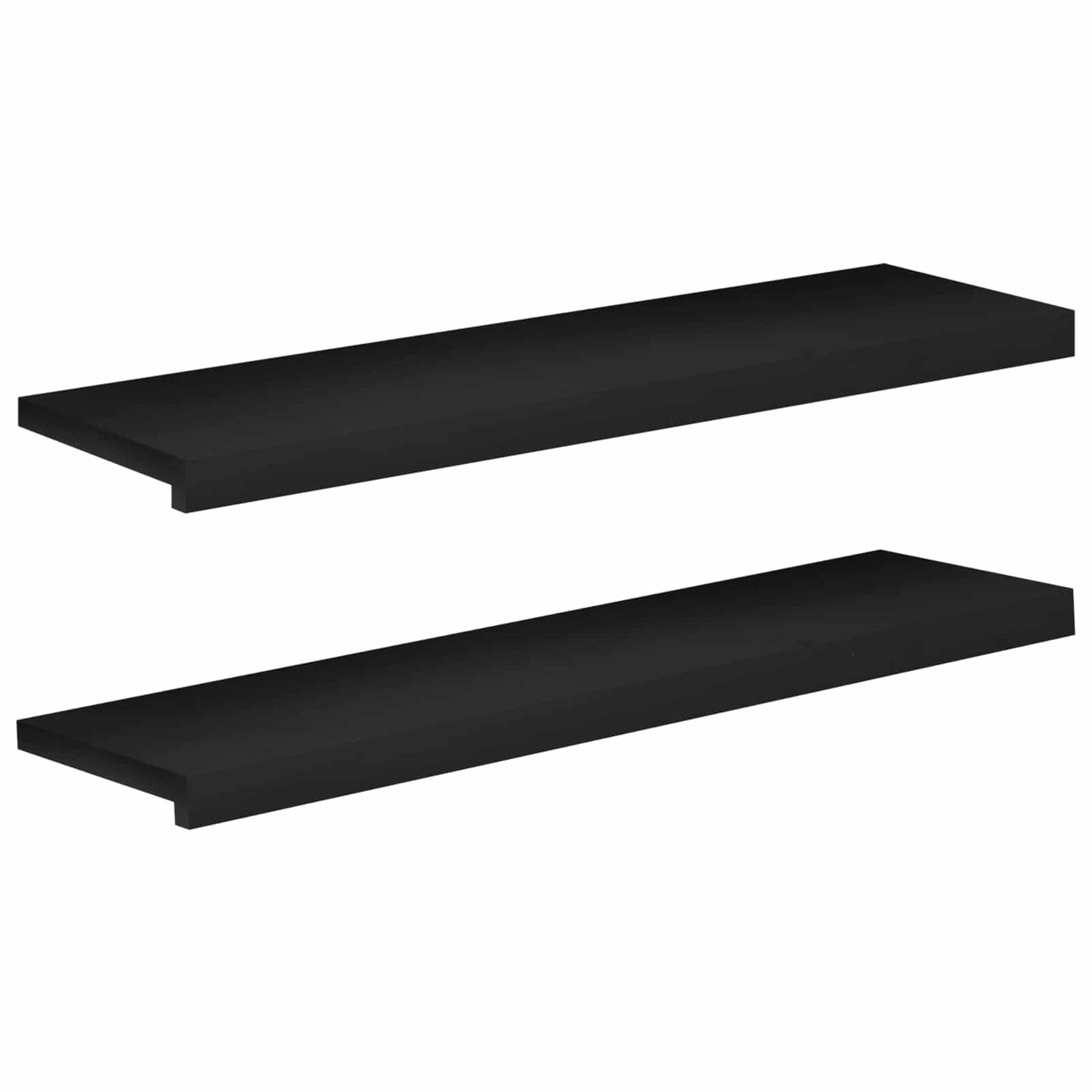 Stair Treads 2 pcs 90 x 30 x 2 cm Black Solid Beech Wood