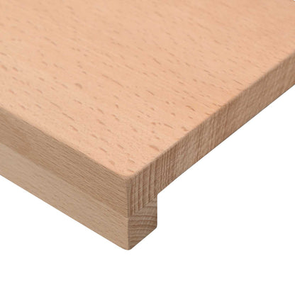 Stair Treads 4 pcs 100 x 30 x 2 cm Natural Solid Beech Wood