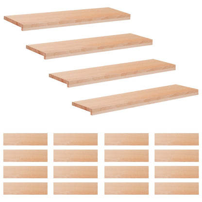 Stair Treads 20 pcs 90 x 25 x 2 cm Natural Solid Beech Wood