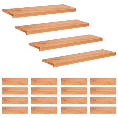 Stair Treads 20 pcs 90 x 30 x 2 cm Varnish Solid Beech Wood