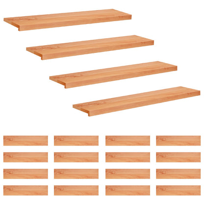 Stair Treads 20 pcs 110 x 30 x 2 cm Varnish Solid Beech Wood