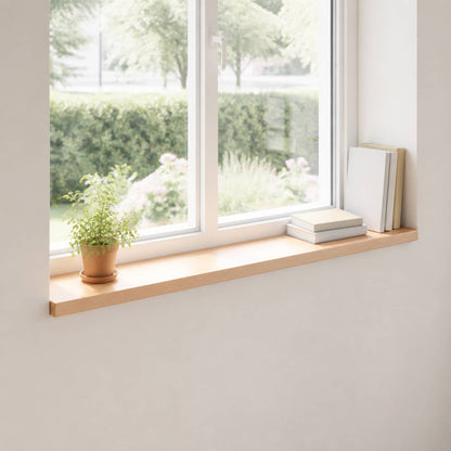 Window Sills 2 pcs Natural 110 x 15 x 2 cm Solid Beech Wood