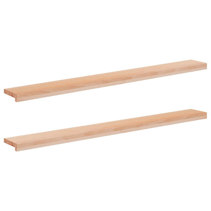 Window Sills 2 pcs Natural 160 x 15 x 2 cm Solid Beech Wood