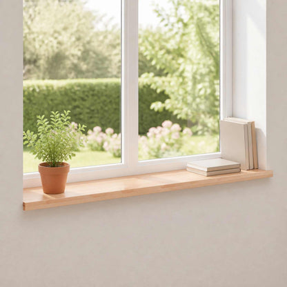 Window Sills 2 pcs Natural 110 x 25 x 2 cm Solid Beech Wood