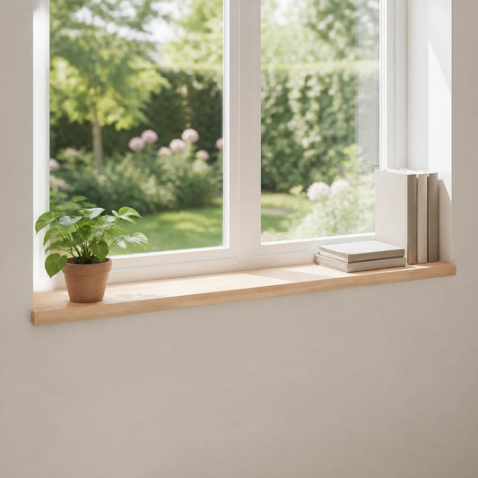 Window Sills 2 pcs Natural 140 x 30 x 2 cm Solid Beech Wood
