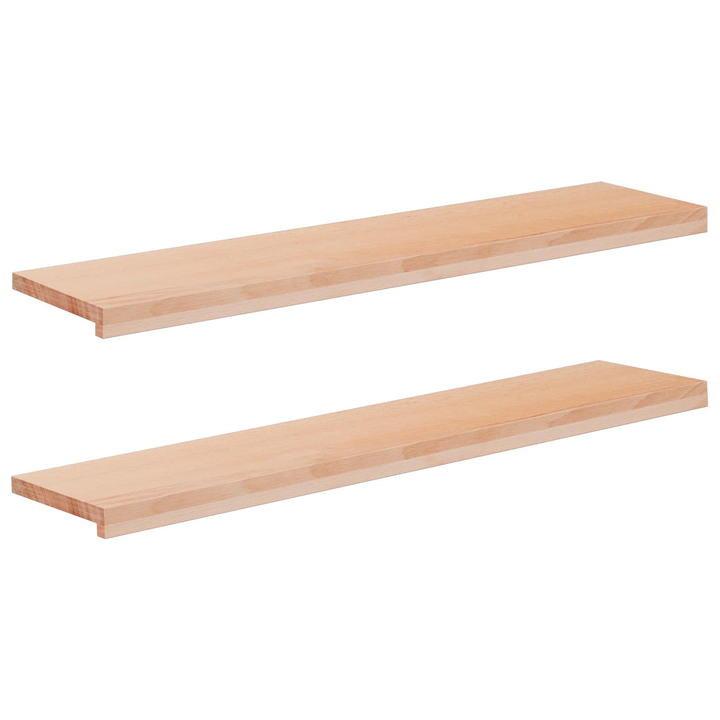 Window Sills 2 pcs Natural 110 x 30 x 2 cm Solid Beech Wood