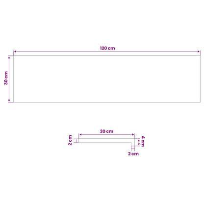 Window Sills 2 pcs Natural 120 x 30 x 2 cm Solid Beech Wood