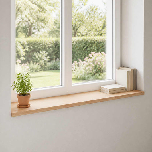 Window Sills 2 pcs Natural 160 x 40 x 2 cm Solid Beech Wood